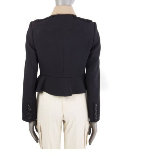 Burberry Prorsum Black and Tan Tailored Peplum Jacket  BRAND NEW!!! AUTHENTIC - Picture 15 of 15
